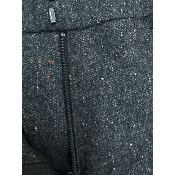 Talbots NWT Windsor dark brown black tweed wool wide leg trouser full length 14P - Picture 3 of 9